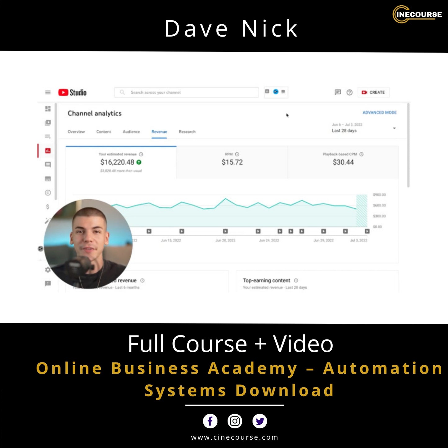 Dave Nick Online Business Academy Automation Systems YouTube Automation Online Course Cover