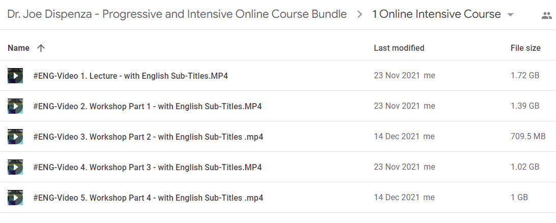 Dr. Joe Dispenza – Intensive & Progressive Online Course