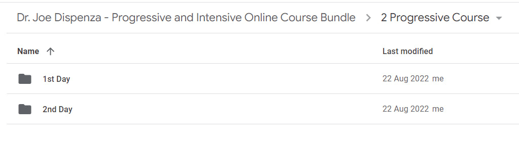 Dr. Joe Dispenza – Intensive & Progressive Online Course