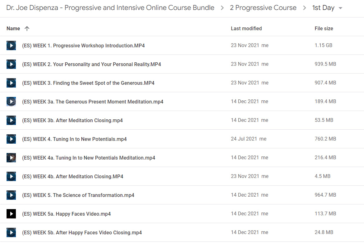 Dr. Joe Dispenza – Intensive & Progressive Online Course