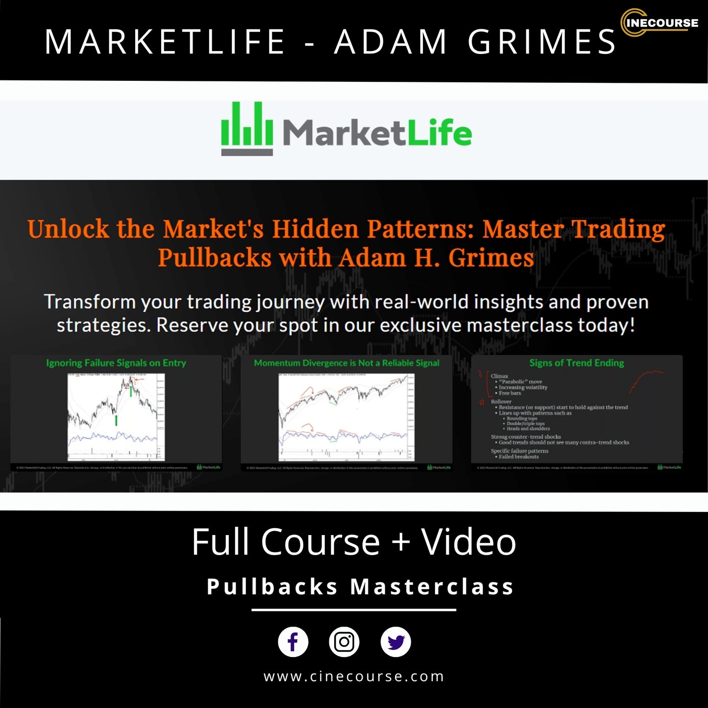MarketLife – Adam Grimes Pullbacks Masterclass 2025 | Full Course + Video Training | Forex, Stocks, Options & Futures Strategy