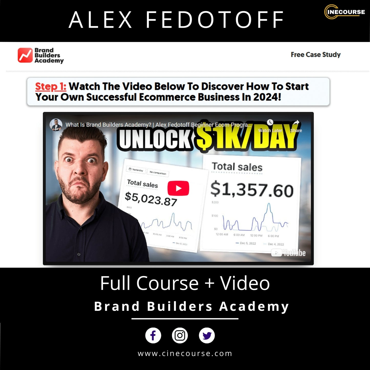 Alex Fedotoff – Brand Builders Academy [2025] | Full Course + Video | eCommerce Branding & Scaling Masterclass (Lifetime Updates)