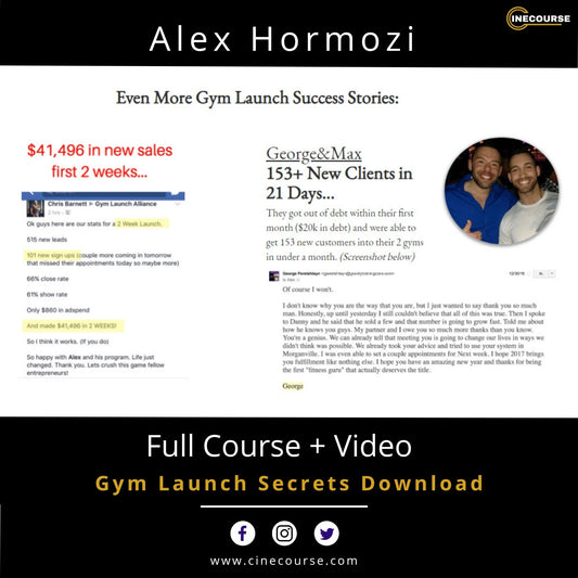 Alex Hormozi Gym Launch Secrets Gym Marketing & Business Growth Online Course Cover