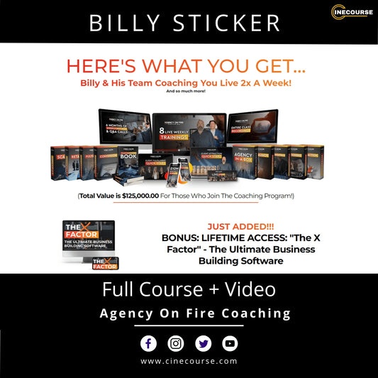 Billy Sticker – Agency On Fire Coaching [2024] (Full Course + Video) – Build & Scale Your Marketing Agency | Lifetime Updates
