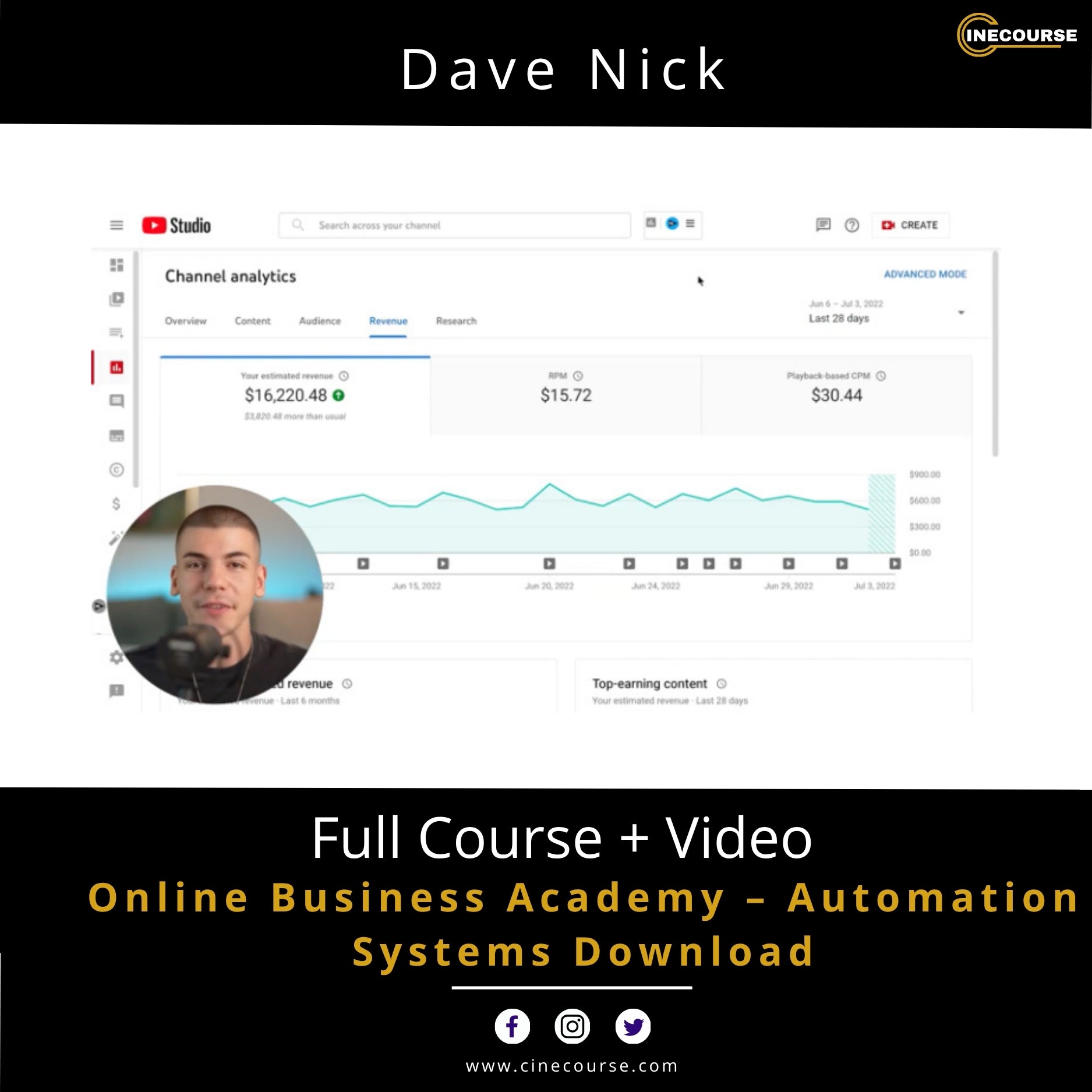 Dave Nick Online Business Academy Automation Systems YouTube Automation Online Course Cover