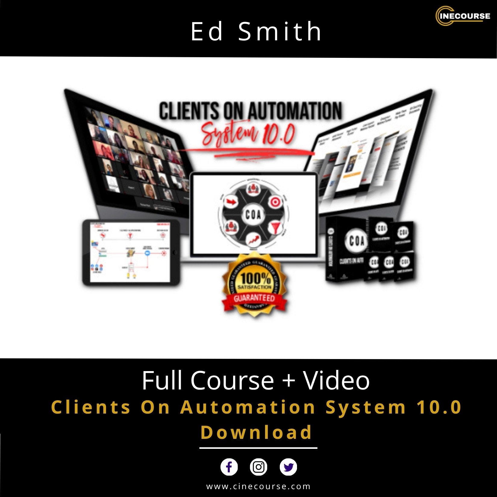 Ed Smith Clients On Automation System 10.0 Client Acquisition & Coaching Business Online Course Cover