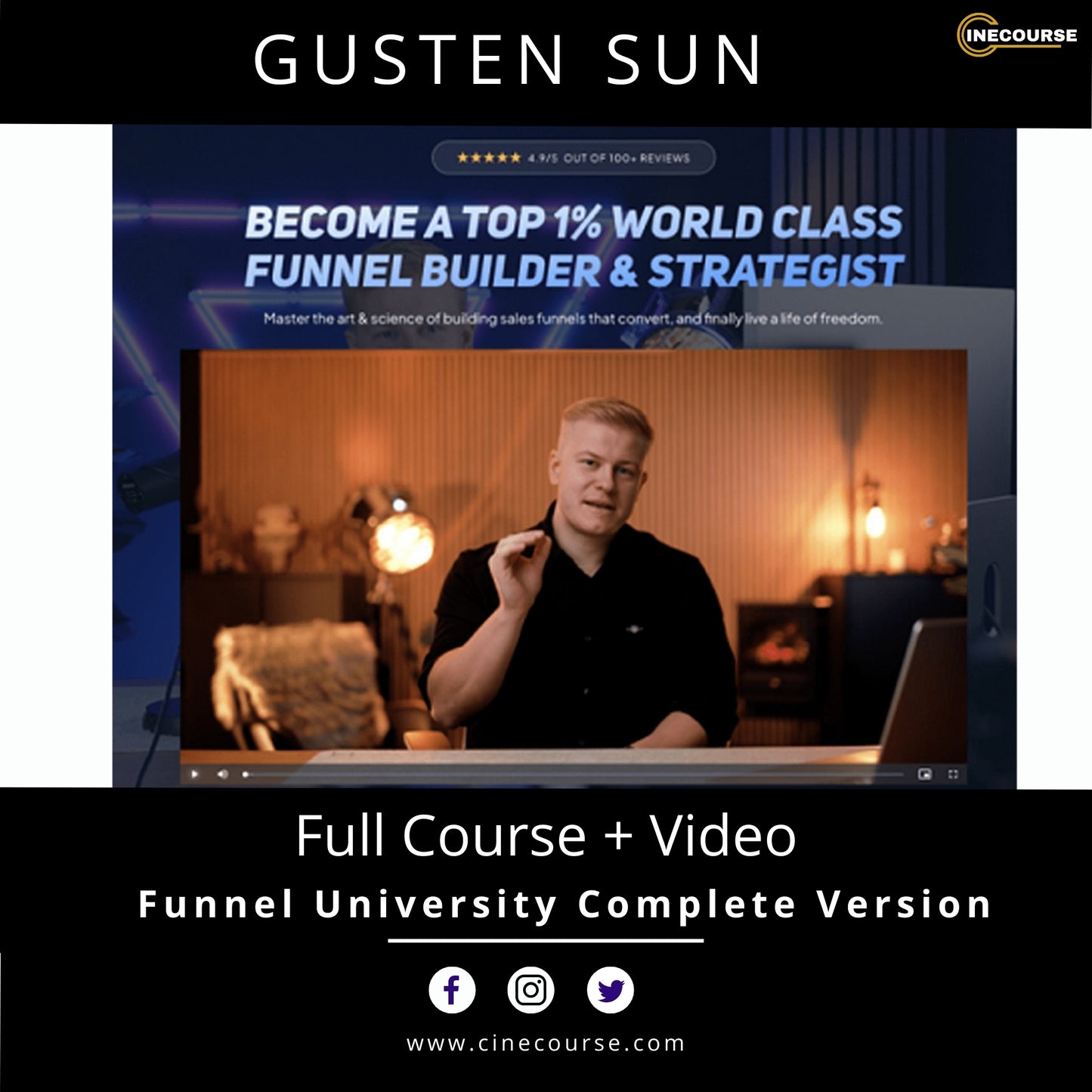 Gusten Sun – Funnel University Complete Version [2024] | Full Course + Video | (Lifetime Access)
