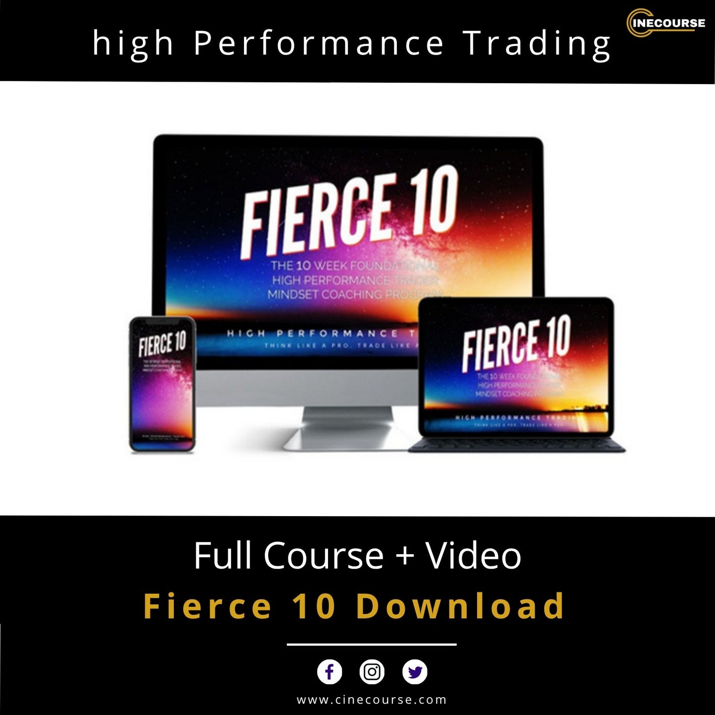 High Performance Trading Fierce 10 Trading Mindset & Performance Psychology Online Course Cover