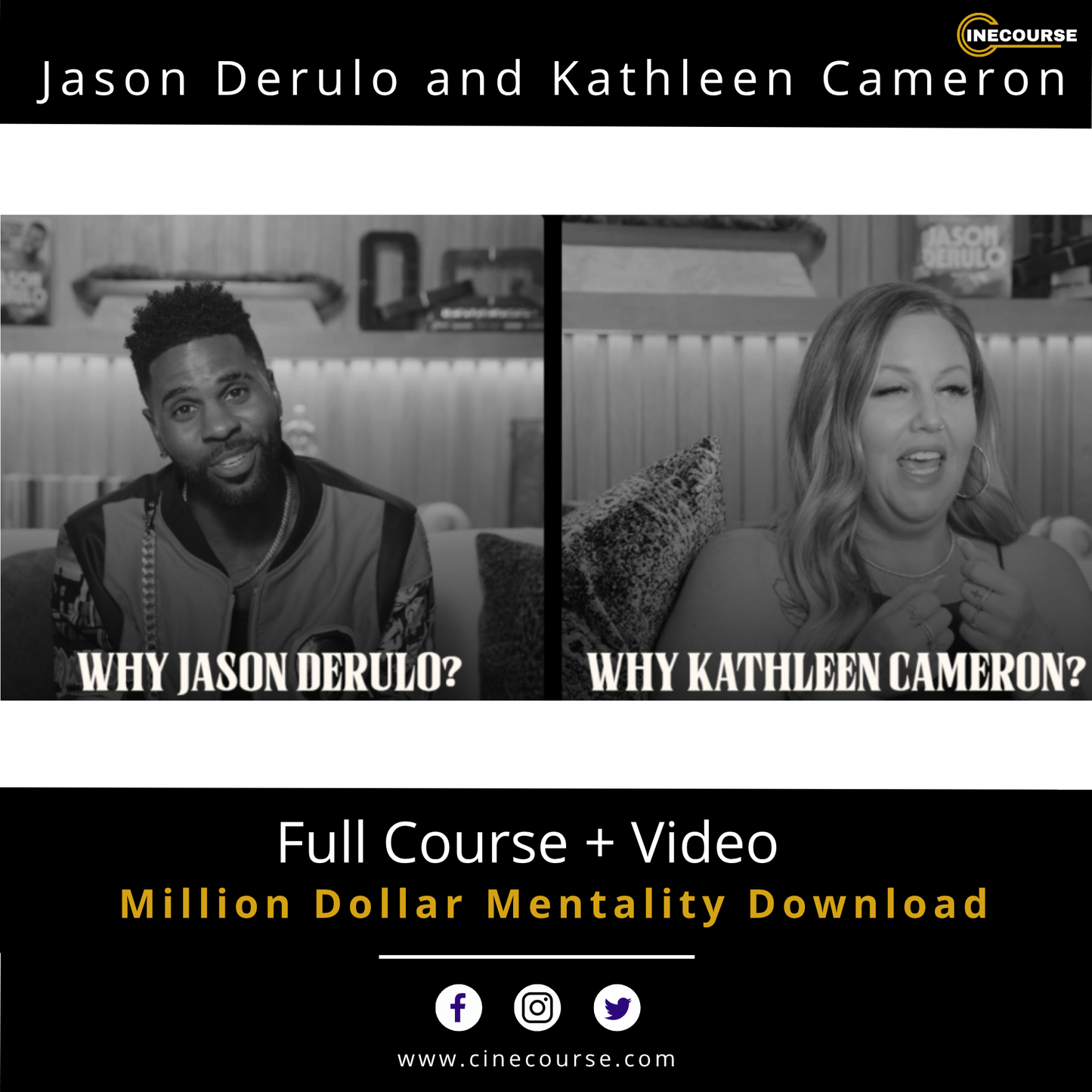 Jason Derulo &amp; Kathleen Cameron Million Dollar Mentality Mindset and Success Course Cover