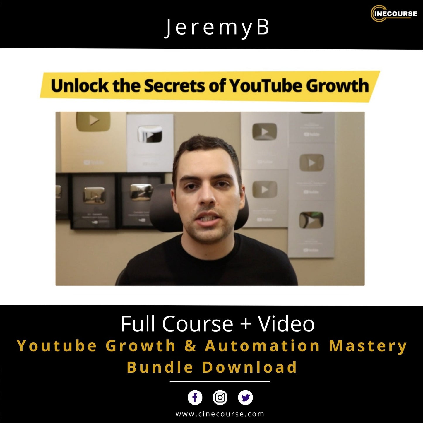 JeremyB YouTube Growth & Automation Mastery Bundle YouTube Automation Online Course Cover