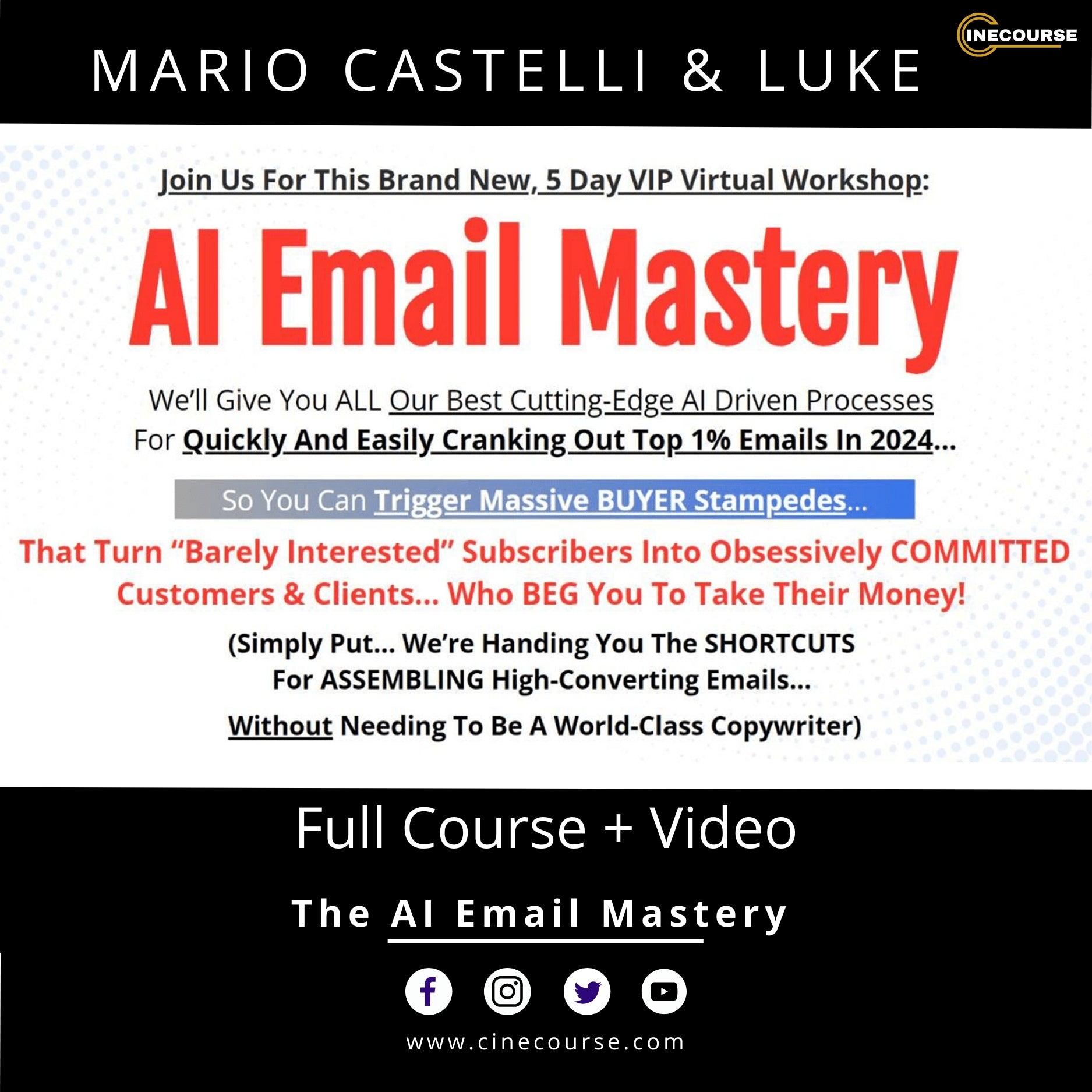 Mario Castelli & Luke – AI Email Mastery [2024] Full Course