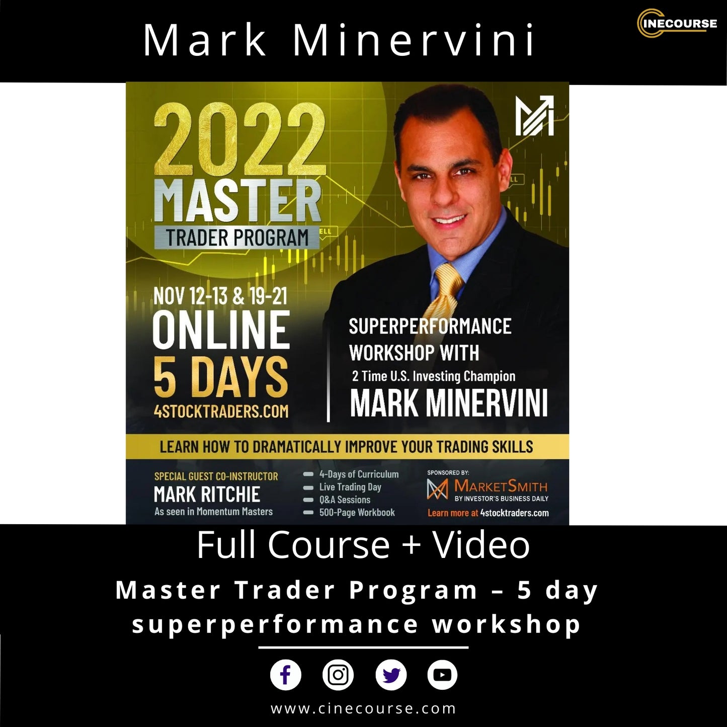 Mark Minervini – Master Trader Program 2022 | Full Course
