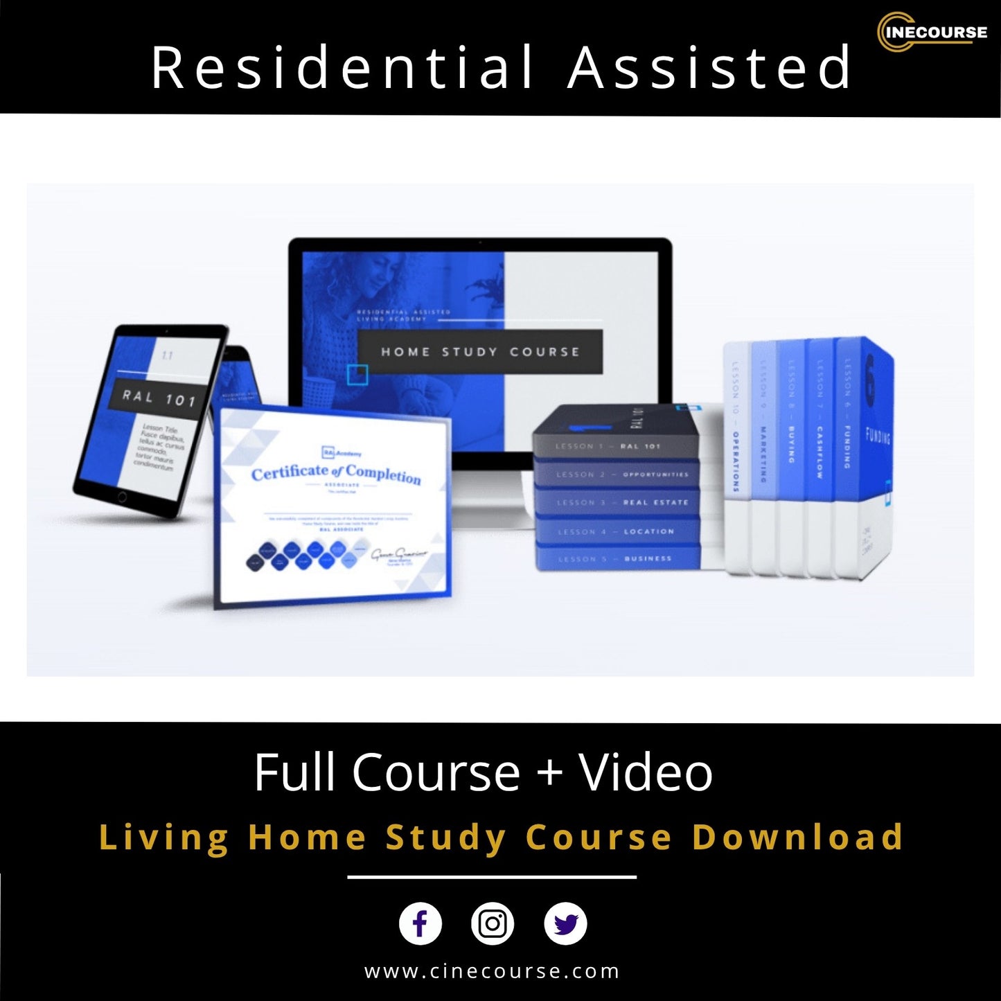 Residential Assisted Living Home Study Course Assisted Living Business Online Course Cover