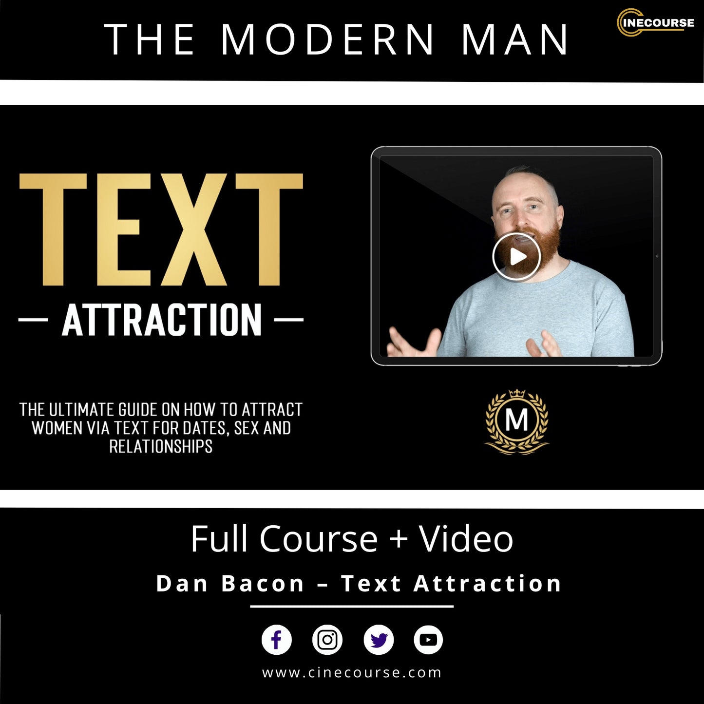 The Modern Man – Dan Bacon: Text Attraction [2024] | Full Course + Video | Lifetime Access