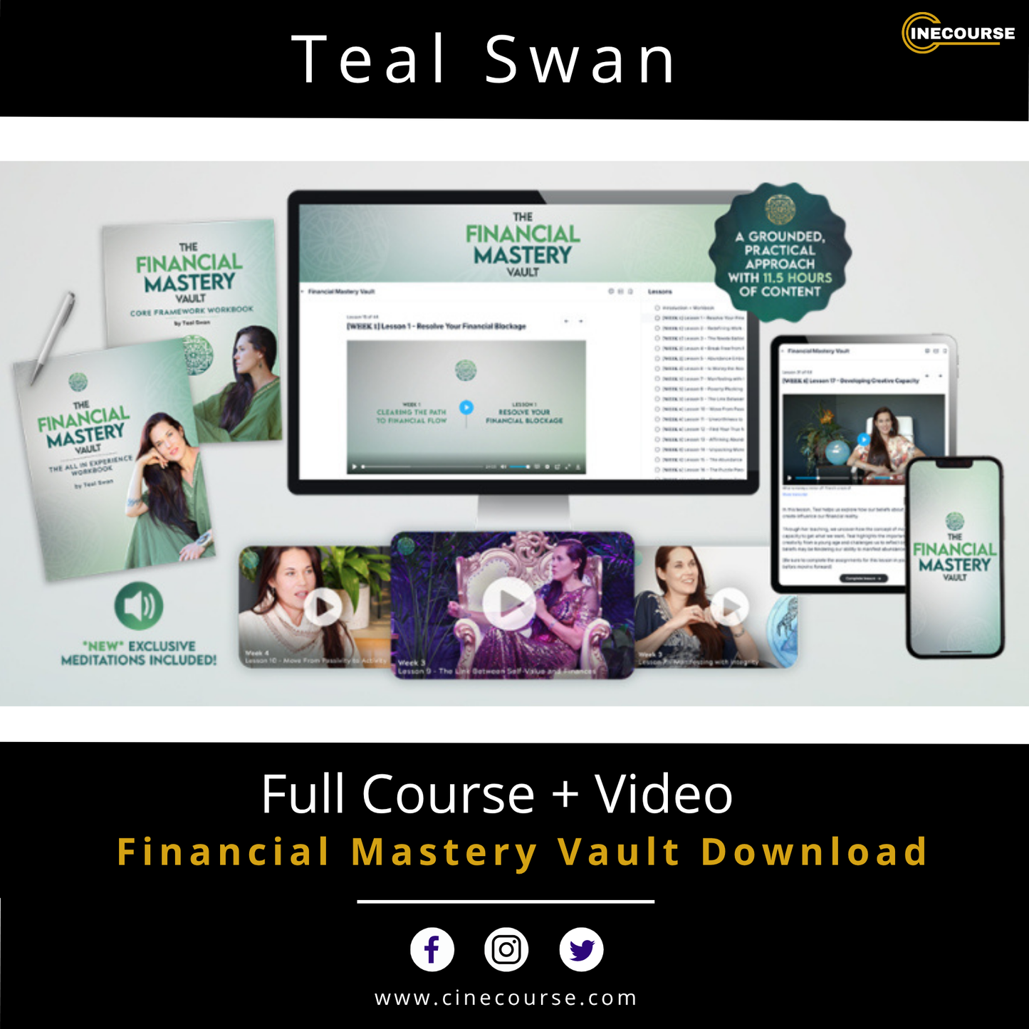 Teal Swan Financial Mastery Vault Money Mindset & Personal Development Course Cover