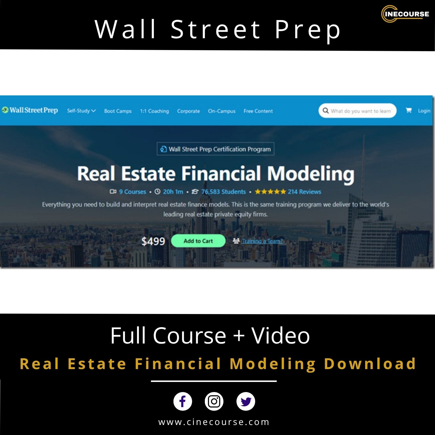 Wall Street Prep Real Estate Financial Modeling Real Estate Finance Online Course Cover