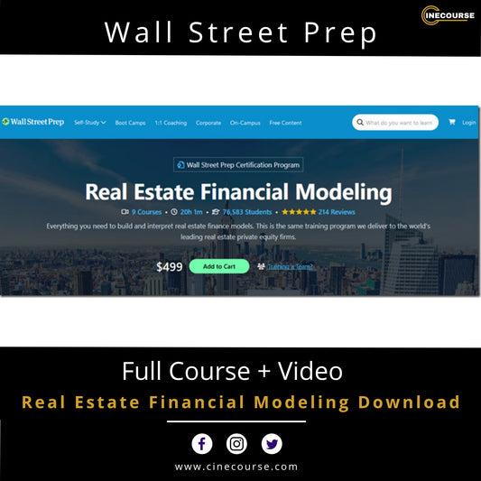 Wall Street Prep Real Estate Financial Modeling Real Estate Finance Online Course Cover